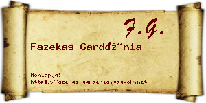 Fazekas Gardénia névjegykártya